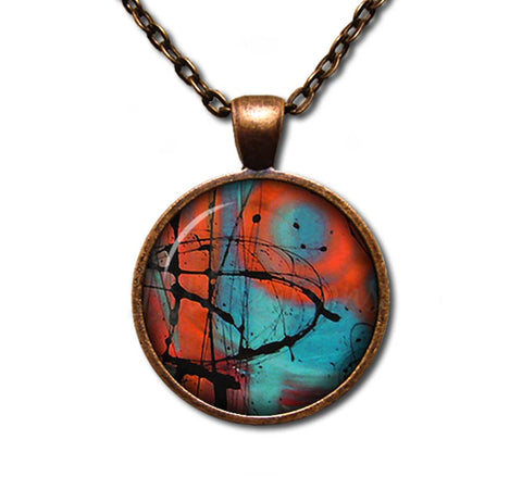 Abstract Splash Orange Blue