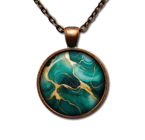 Faux Kintsugi Style Emerald