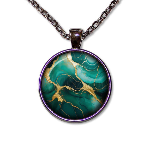Faux Kintsugi Style Emerald