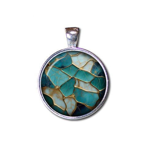 Faux Kintsugi Style Turquoise
