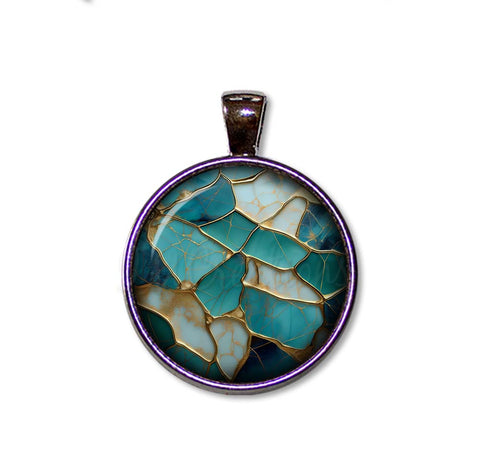 Faux Kintsugi Style Turquoise