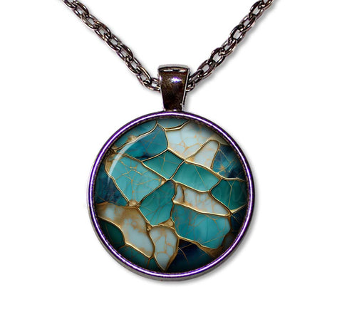 Faux Kintsugi Style Turquoise