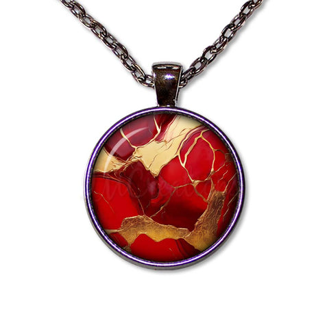 Faux Kintsugi Style Red