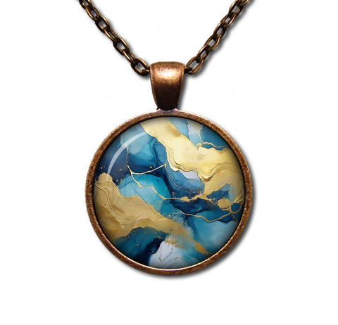 Faux Kintsugi Style Sky Blue