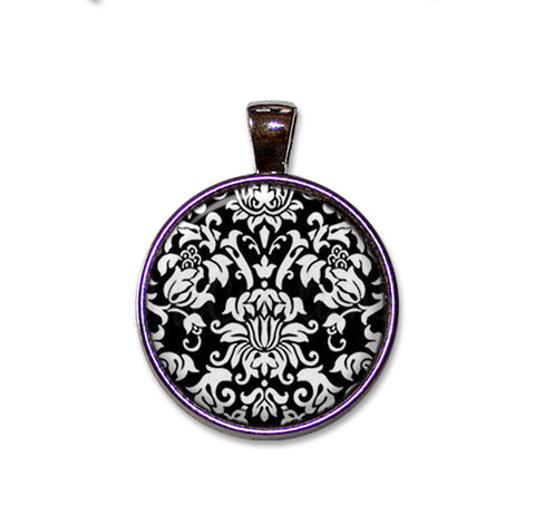 Damask Black White