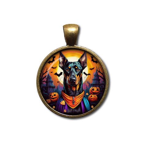 Halloween Doberman in Costume