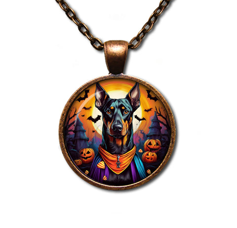 Halloween Doberman in Costume