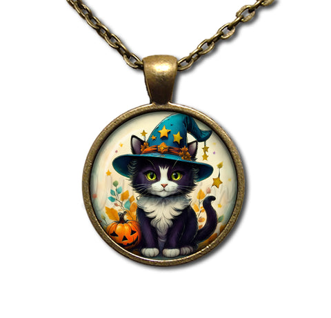 Halloween Tuxedo Kitten in Costume