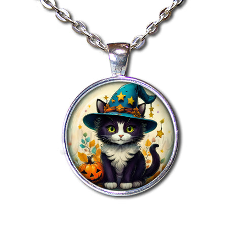 Halloween Tuxedo Kitten in Costume