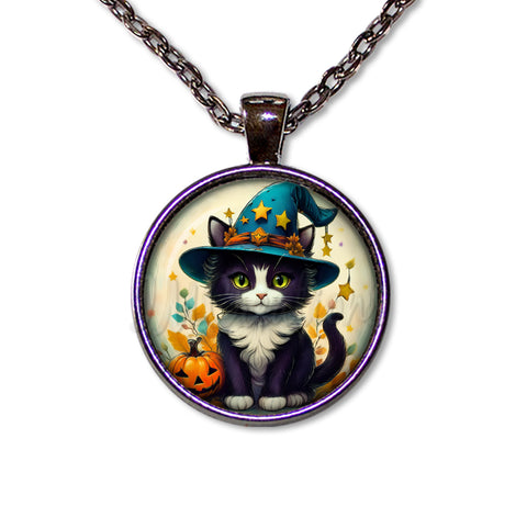 Halloween Tuxedo Kitten in Costume
