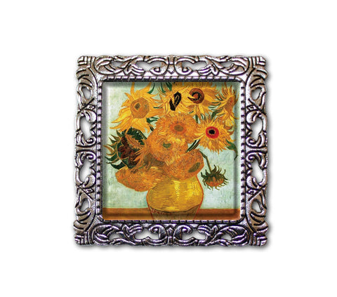 Van Gogh's Sunflowers Brooch