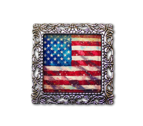 Watercolor-style American Flag