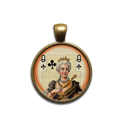 Queen of Clubs Victorian Playing Cards