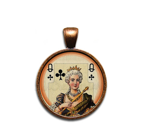 Queen of Clubs Victorian Playing Cards