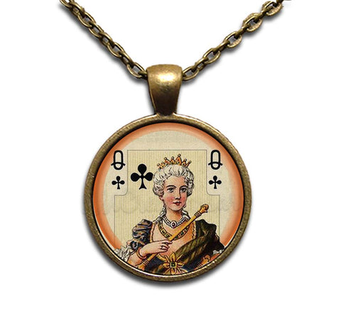 Queen of Clubs Victorian Playing Cards