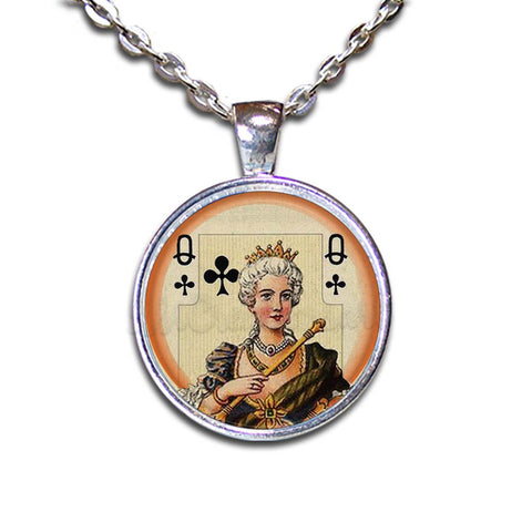 Queen of Clubs Victorian Playing Cards