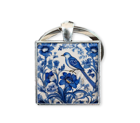 Beautiful Delft Design Bird in Flowers