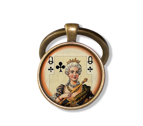 Queen of Clubs Victorian Playing Cards