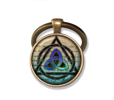 Triquetra Celtic Knot Trinity Blue Brown