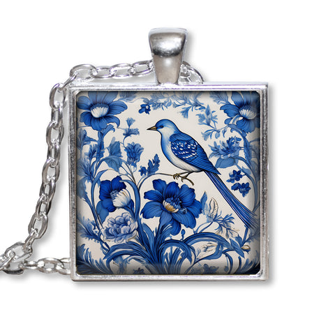 Beautiful Delft Design Bird in Flowers