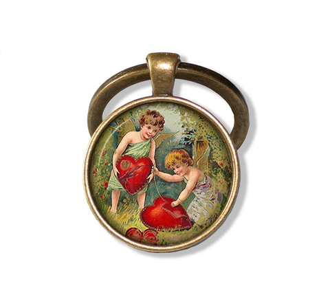 Vintage Cupids Mending Hearts