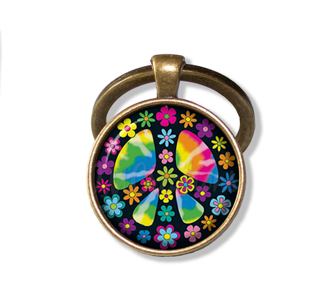 Retro Flowery Peace Symbol