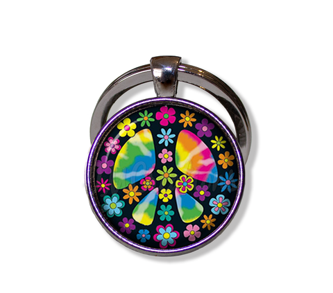 Retro Flowery Peace Symbol