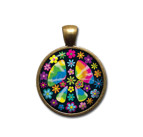 Retro Flowery Peace Symbol