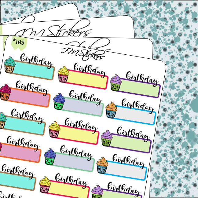 Cute Cupcake Birthday Reminder