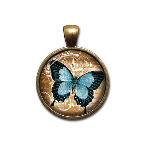 Butterfly Teal Brown