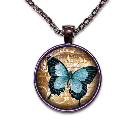 Butterfly Teal Brown