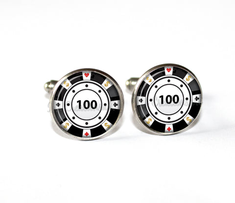 Poker Chip Black and White