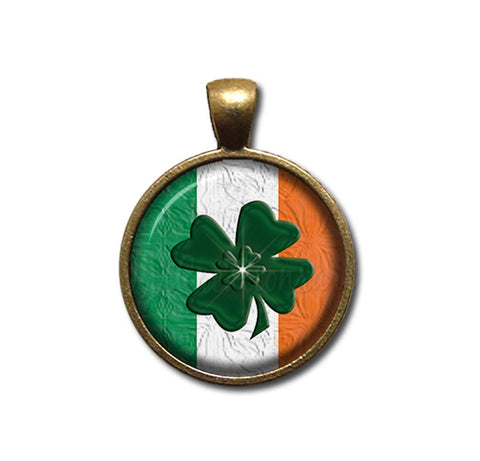 Irish Flag Four Leaf Clover