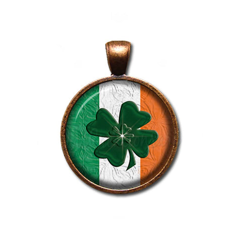 Irish Flag Four Leaf Clover