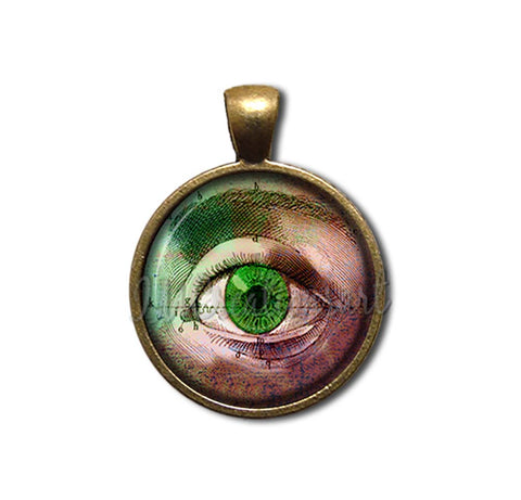 Gothic Style Green Eye Amulet