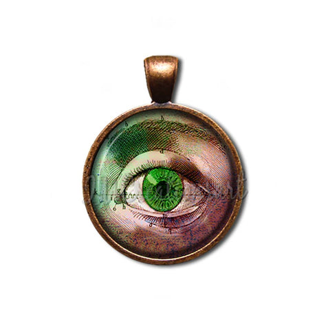 Gothic Style Green Eye Amulet