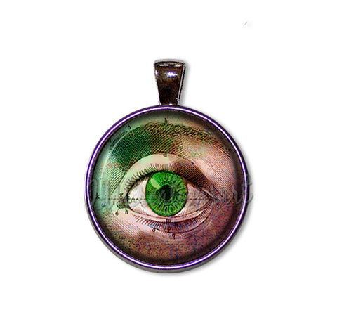 Gothic Style Green Eye Amulet