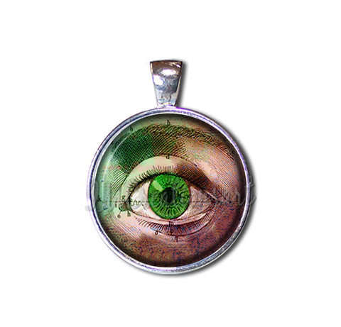 Gothic Style Green Eye Amulet