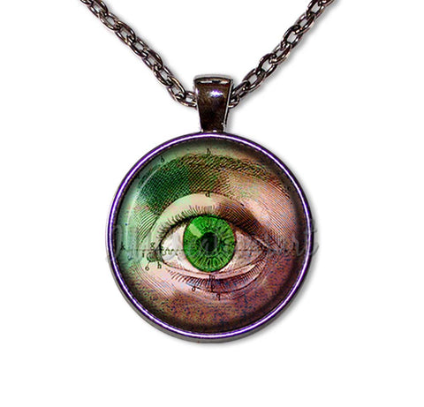 Gothic Style Green Eye Amulet