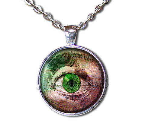 Gothic Style Green Eye Amulet