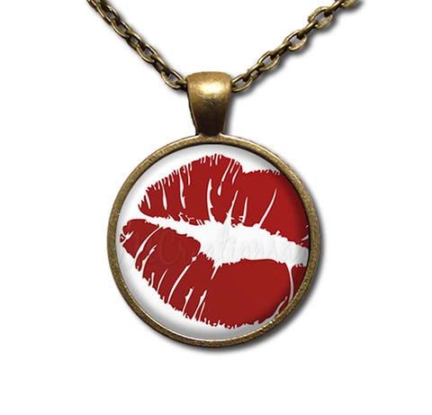 Hot Red Lips Valentine Kisses