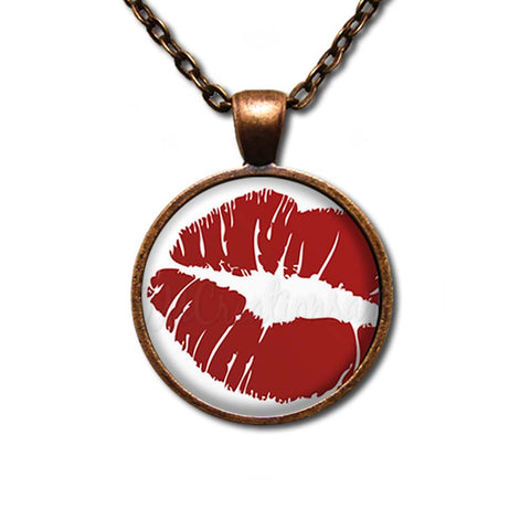 Hot Red Lips Valentine Kisses