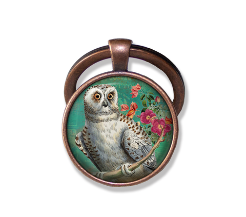 Perched Barn Owl