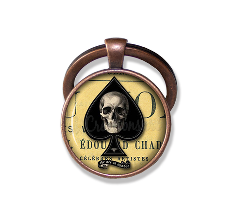 Gothic Skull Black Spade