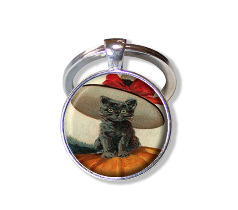 Halloween Vintage Black Kitty Cat