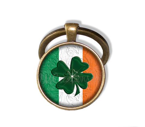 Irish Flag Four Leaf Clover