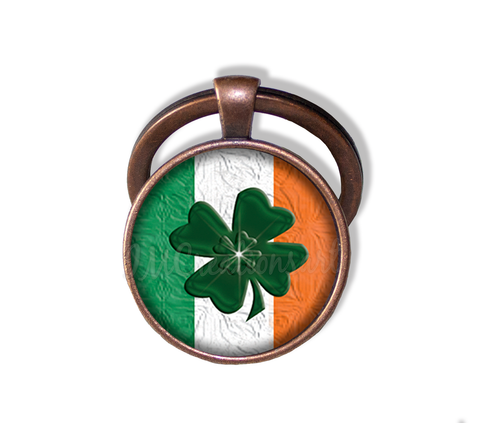 Irish Flag Four Leaf Clover