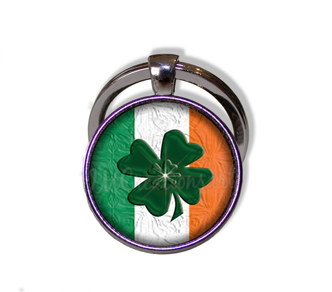 Irish Flag Four Leaf Clover