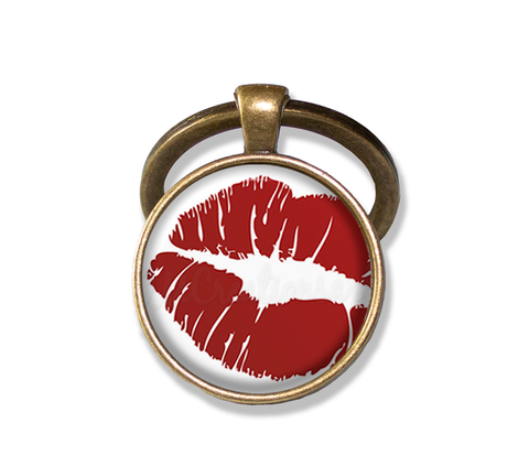 Hot Red Lips Valentine Kisses