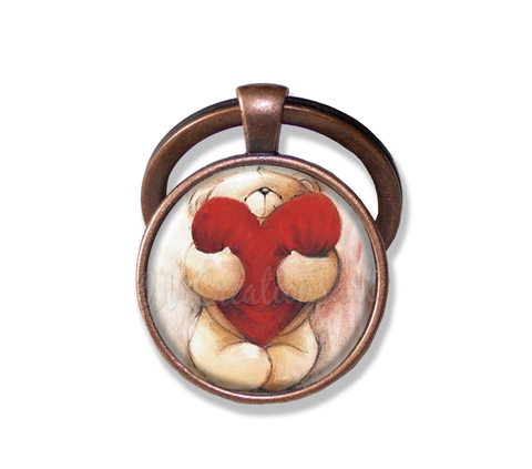 Teddy Bear Hug Red Heart Valentine